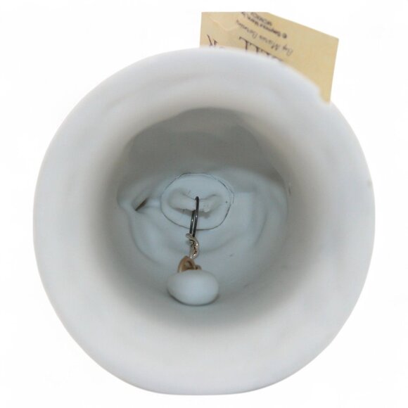 Seymour Mann Connoisseur Collection Porcelain Bell W/ White Flowers & Green Leav - Picture 11 of 12